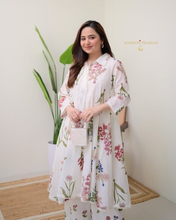 Mul Cotton Aline Kurta Set - Image 4