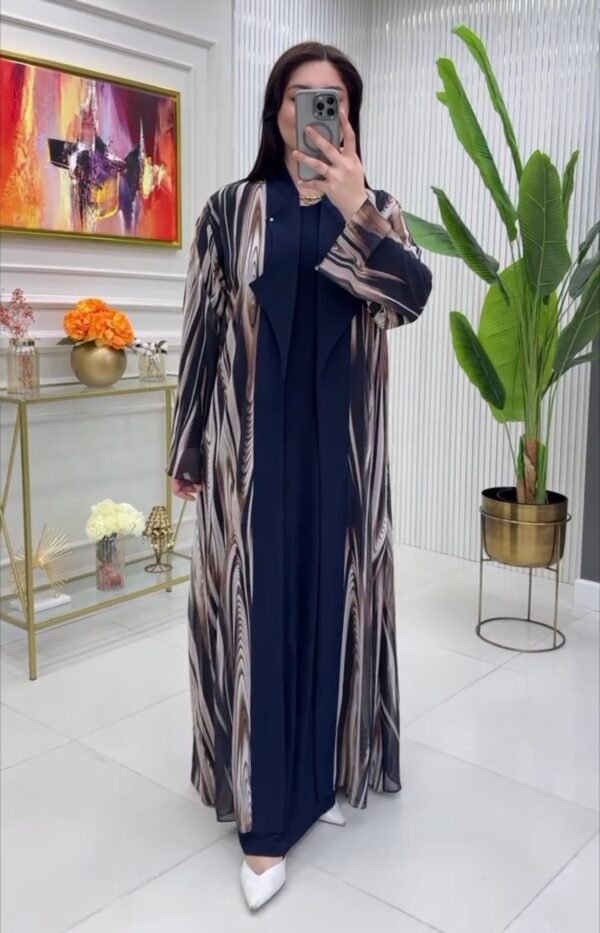 Printed Premium Abaya Set - Image 2