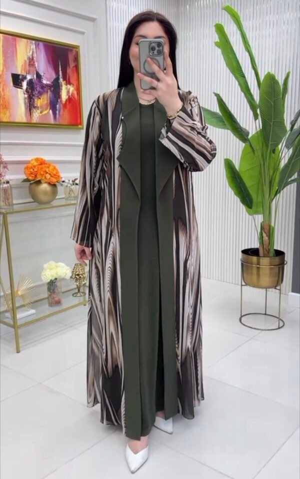 Printed Premium Abaya Set - Image 3