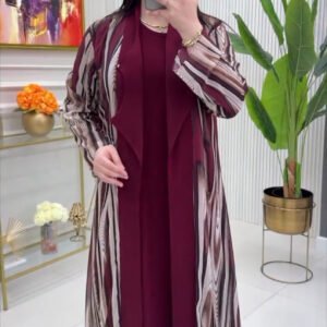 Printed Premium Abaya Set