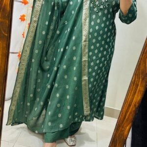 The outfit is a traditional bd Ethnic wear