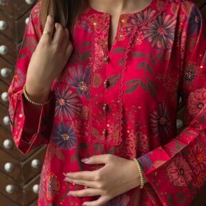 Mustard Floral Printed Kurta